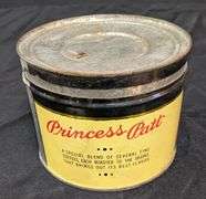 1# TIN COFFEE CAN PRINCESS PATT JORDAN STEVENS CO MINNEAPOLIS MINNESOTA