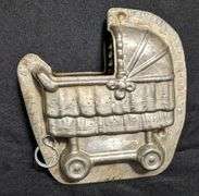 ANTIQUE CHOCOLATE MOLD BABBY BUGGY STROLLER