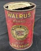 1# PAPER LABEL TIN CAN WALRUS BRAND RED SALMON ALASKA PACKERS ASSN SAN FRANCISCO CA