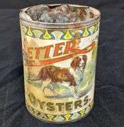 PAPER LABEL TIN CAN SETTER BRAND OYSTERS BALTIMORE OYSTER CO