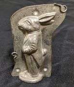 ANTIQUE CHOCOLATE MOLD EASTER BUNNY RABBIT IN TAILCOAT SUIT