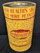 25# TIN COUNTRY STORE BIN FISHER'S SALTED PEANUTS ST PAUL MINNESOTA