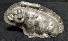 ANTIQUE CHOCOLATE MOLD CHUBBY PIG HOG SWINE ANTON REICHE DRESDEN