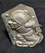 ANTIQUE CHOCOLATE MOLD MAN ICE SKATING B BRUNINGMEYER ENSCHEDE