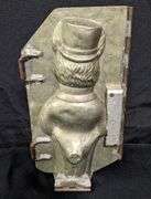 ANTIQUE CHOCOLATE MOLD EASTER BUNNY RABBIT WEARING CLOTHING