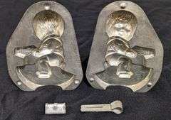 ANTIQUE CHOCOLATE MOLD BOY CHILD ON HOBBY ROCKING HORSE ANTON REICHE DRESDEN