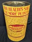 25# TIN COUNTRY STORE BIN FISHER'S SALTED PEANUTS ST PAUL MINNESOTA