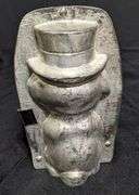ANTIQUE CHOCOLATE MOLD DOG WITH TOP HAT ANTON REICHE DRESDEN