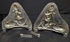 ANTIQUE CHOCOLATE MOLD EASTER BUNNY RABBIT RIDING VESPA STYLE SCOOTER SCHW. GMUND
