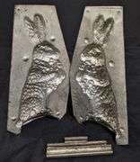 ANTIQUE CHOCOLATE MOLD EASTER BUNNY RABBIT