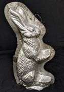 LARGE 16" ANTIQUE CHOCLATE MOLD EASTER BUNNY RABBIT