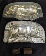 ANTIQUE CHOCOLATE MOLD PIG SWINE HOG