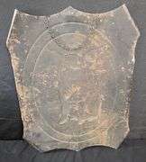 DATED 1906 ROLLED CORNER TIN SIGN I MAKE SQUIRES PURE FOOD PRODUCTS BOSTON MASSACHUSETTS