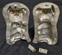 ANTIQUE CHOCOLATE MOLD CUTE LITTLE PUPPY DOG