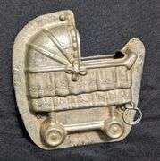 ANTIQUE CHOCOLATE MOLD BABBY BUGGY STROLLER