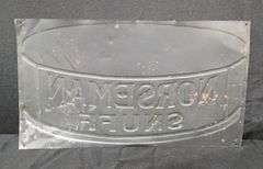 EMBOSSED TIN SIGN NORSEMAN SNUFF