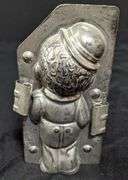 ANTIQUE CHOCOLATE MOLD AFRICAN AMERICAN BOY WITH STRING INSTRUMENT