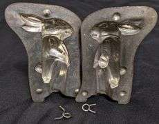 ANTIQUE CHOCOLATE MOLD EASTER BUNNY RABBIT IN TAILCOAT SUIT