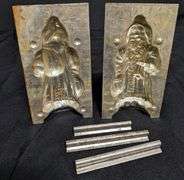 ANTIQUE CHOCOLATE MOLD CHRISTMAS SANTA CLAUS SAINT NICK THOS MILLS & CO INC PHILA PA