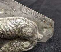 ANTIQUE CHOCOLATE MOLD LION CAT