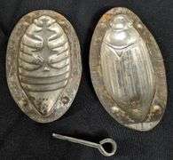 ANTIQUE CHOCOLATE MOLD SCARAB BEETLE