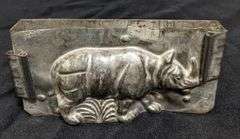 ANTIQUE CHOCOLATE MOLD RHINOCEROS