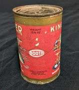 15 1/2 OZ PAPER LABEL TIN CAN KINGFISHER BRAND ALASKA SALMON BOOTH FISHERIES CHICAGO