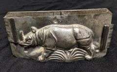 ANTIQUE CHOCOLATE MOLD RHINOCEROS