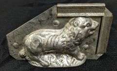 ANTIQUE CHOCOLATE MOLD LION CAT