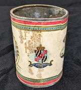 PAPER LABEL TIN CAN MARYLAND COUNTRY CLUB COVE OYSTERS