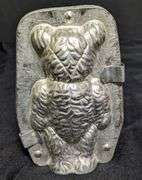 ANTIQUE CHOCOLATE MOLD "STEIFF" TEDDY BEAR ANTON REICHE DRESDEN