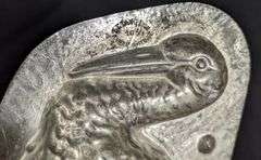 ANTIQUE CHOCOLATE MOLD STORK CRANE BIRD LE TANG FILS
