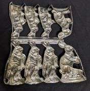 ANTIQUE CHOCOLATE MOLD EASTERBUNNY RABBITS REBUILT 1937 BY EPPELSHEIMER & CO NY