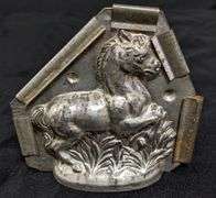 ANTIQUE CHOCLATE MOLD HORSE EQUESTRIAN