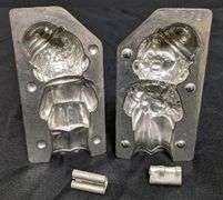 ANTIQUE CHOCOLATE MOLD AFRICAN AMERICAN BOY WITH STRING INSTRUMENT