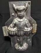 ANTIQUE CHOCOLATE MOLD EASTER BUNNY RABBIT DELIVERY MAN