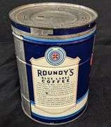 2# TIN CAN ROUNDY'S BLUE LABEL COFFEE MILWAUKEE WISCONSIN