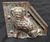 ANTIQUE CHOCOLATE MOLD SHAGGY DOG PUPPY