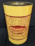 25# TIN COUNTRY STORE BIN FISHERS SALTED PEANUTS ST PAUL MINNESOTA