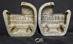 ANTIQUE CHOCOLATE MOLD BABBY BUGGY STROLLER