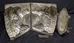 ANTIQUE CHOCOLATE MOLD HEN CHICKEN ON NEST