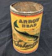 16 OZ PAPER LABEL TIN CAN ARROW HEAD BRAND ALASKA SALMON KELLEY-CLARKE SEATTLE WA