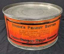 25# TIN BIN STONE'S PEANUT BUTTER STONE ORDEAN WELLS CO DULUTH MINNESOTA