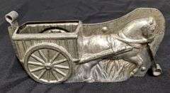 ANTIQUE CHOCOLATE MOLD HORSE DRAWN WAGON ANTON REICHE DRESDEN