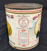 2# 1OZ PAPER LABEL TIN CAN OLD GRIMES GOLDEN PUMPKIN GRIMES IOWA