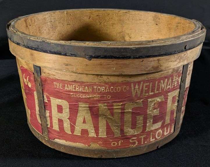 WELLMAN DWIRE TOBACCO CO GRANGER TWIST ST LOUIS TOBACCO CONTAINER