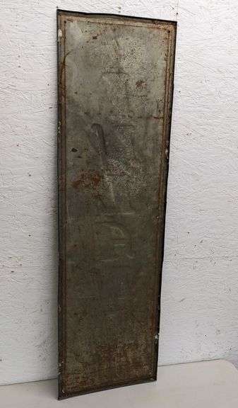 EMBOSSED TIN SIGN INLAND TIRES & TUBES