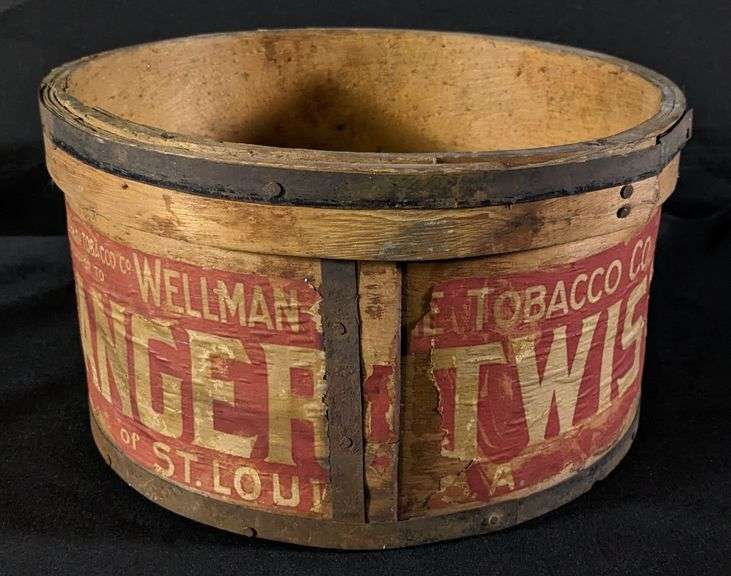 WELLMAN DWIRE TOBACCO CO GRANGER TWIST ST LOUIS TOBACCO CONTAINER