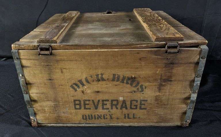 PROHIBTION ERA DICK BROS BEVERAGE WOOD CRATE CASE