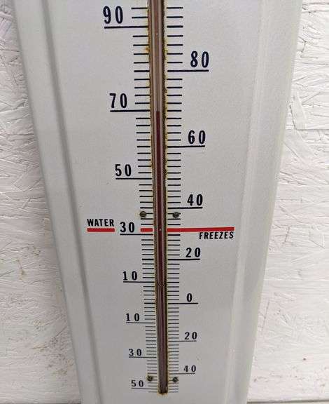 PORCELAIN THERMOMETER PRESTONE ANTI-FREEZEWITH EXCLUSIVE MAGNETIC FILM --- PREVENTS RUST